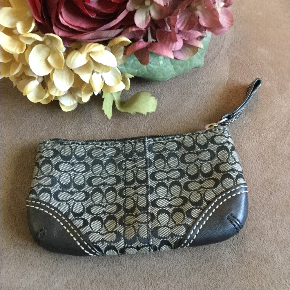 Coach Signature Keychain Coin Purse